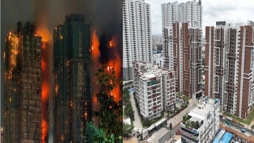 హాంకాంగ్ ప్రమాదంతో హైదరాబాద్ అపార్ట్‌మెంట్ వాసుల్లో టెన్షన్.. వాటిపై స్పెషల్ ఫోకస్..